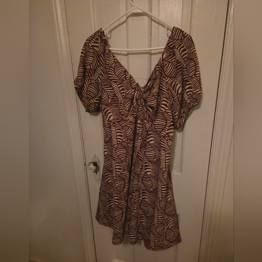 SOLD-Lily Morgan Women's Puff Sleeves Mini Dress Size X-large
